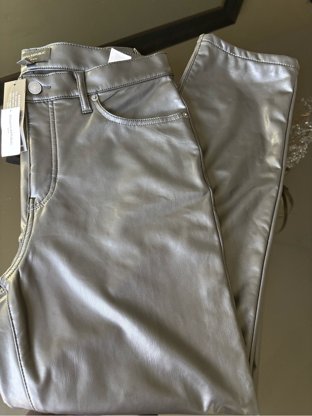 Banana Republic Faux Leather Jeggings - Black